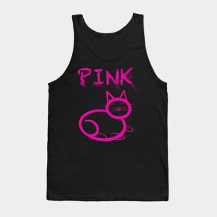 Cute pink cat Tank Top